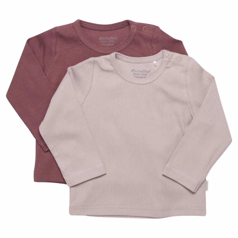 Minymo Børne Langærmet t-shirt i økologisk bomuld - Violet Ice