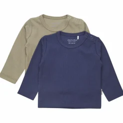 Minymo Børne Langærmet t-shirt i økologisk bomuld - Dark Navy
