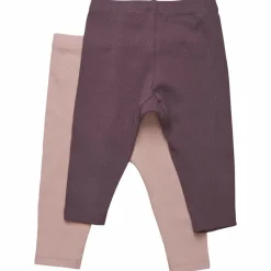 Minymo Børne Leggings i økologisk bomuld - Misty Rose
