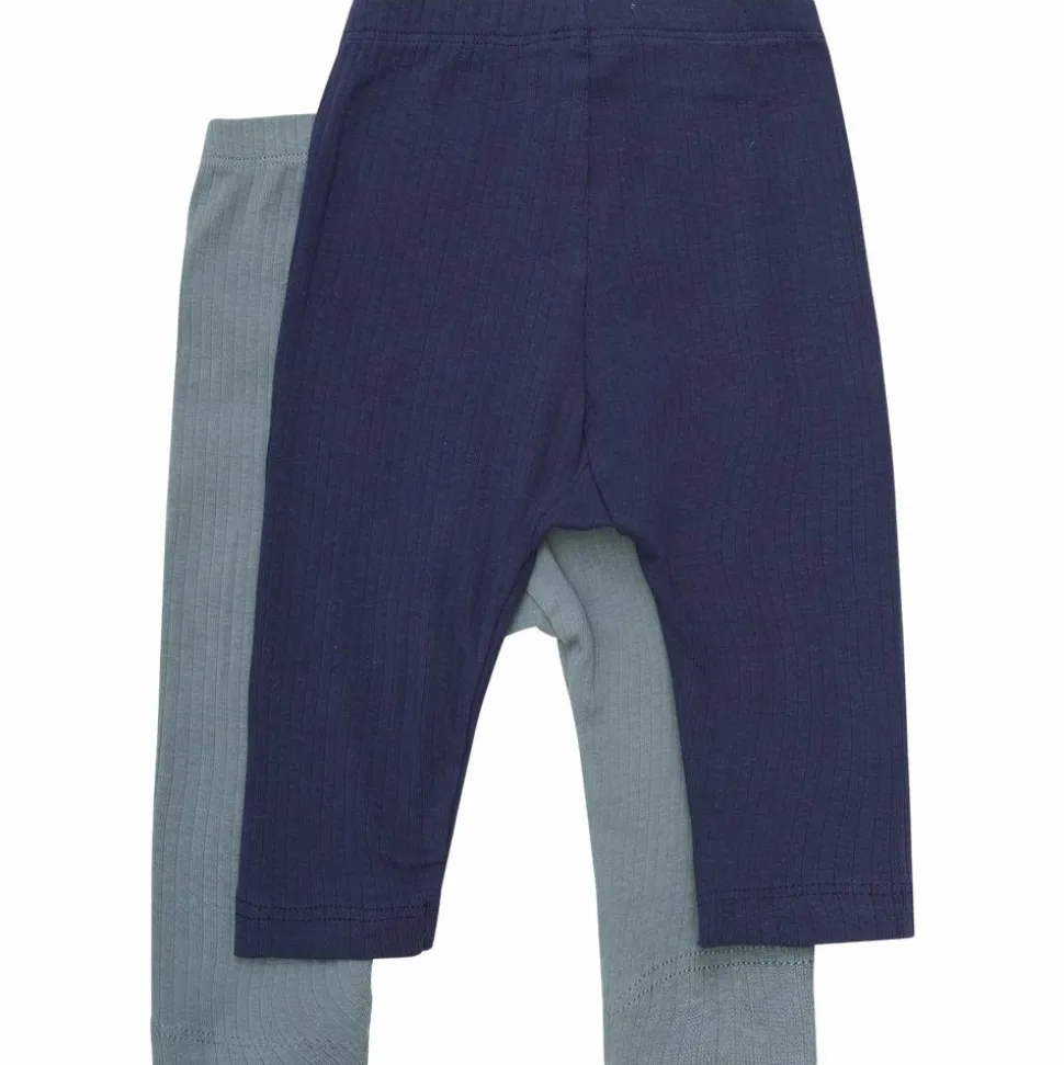 Minymo Børne Leggings i økologisk bomuld - Goblin Blue