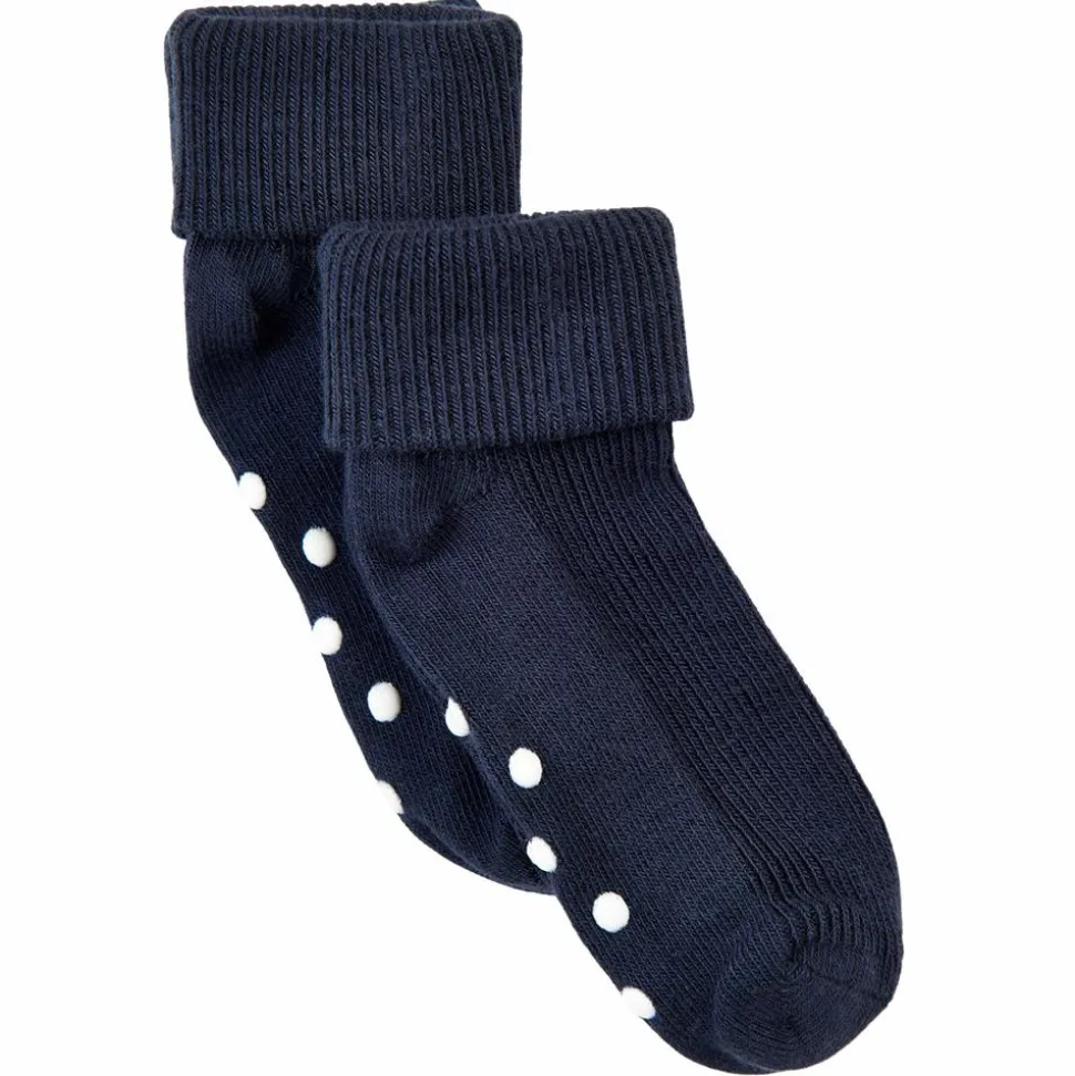 Minymo Børne Strømper m. non-slip - Dark Navy