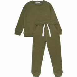 Minymo Børne Sweatsæt - Dark Olive