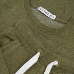 Minymo Børne Sweatsæt - Dark Olive