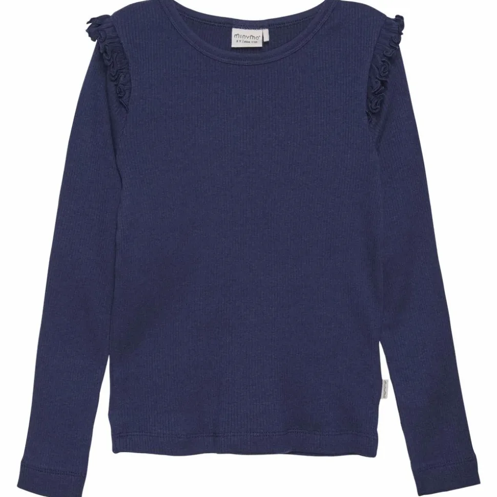 Minymo Pige Bluse - Dark Navy