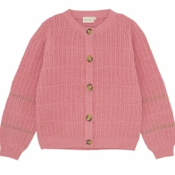 Minymo Pige Cardigan m. glimmer - Strawberry Ice