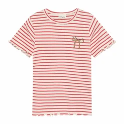 Minymo Pige T-shirt i økologisk bomuld - Spiced Coral