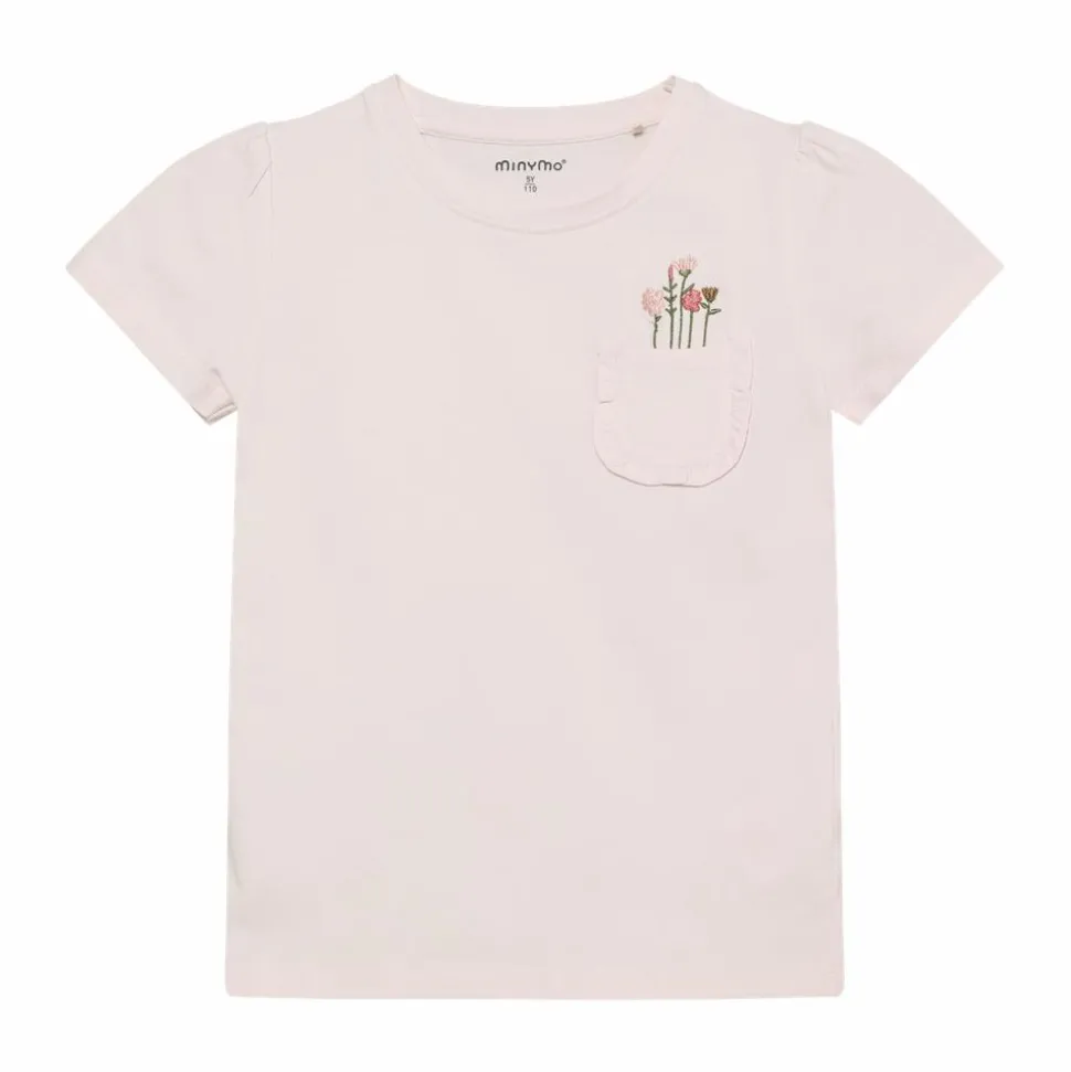 Minymo Pige T-shirt i økologisk bomuld - Delicacy