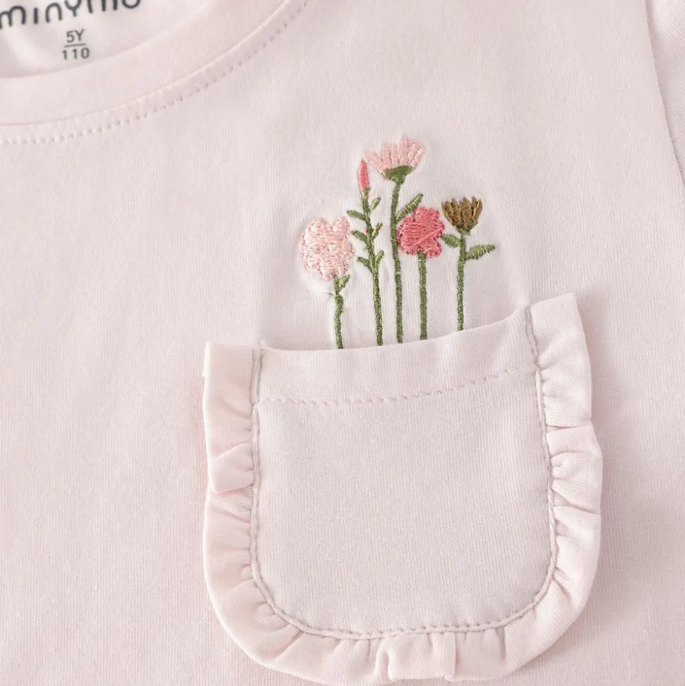 Minymo Pige T-shirt i økologisk bomuld - Delicacy