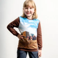 Minymo Traktor Drenge Sweatshirt - Potting Soil