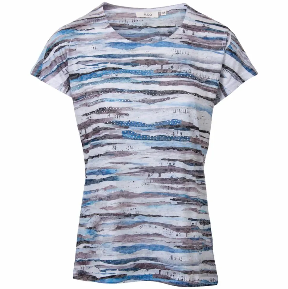 M.X.O Dame T-shirt - Blue Comb