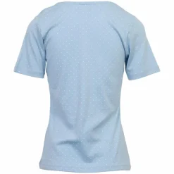 M.X.O Dame T-shirt i økologisk bomuld - Sky/White