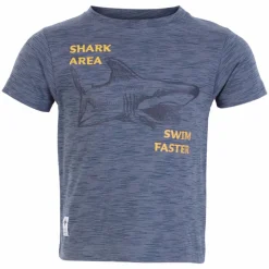 N.O.H.R. Drenge T-shirt - Steelblue AOP Stripes