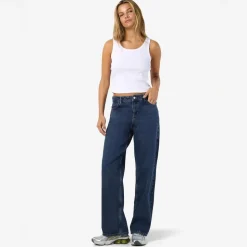 Noisy May Alexa Dame Jeans - Dark Blue Denim