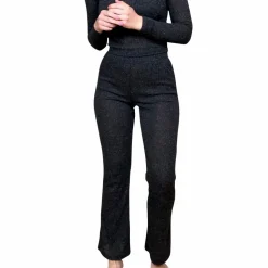 Noisy May Dame Bukser m. glimmer - Dark Grey Melange