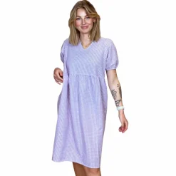Noisy May Dame Kjole - Purple Impressi/White