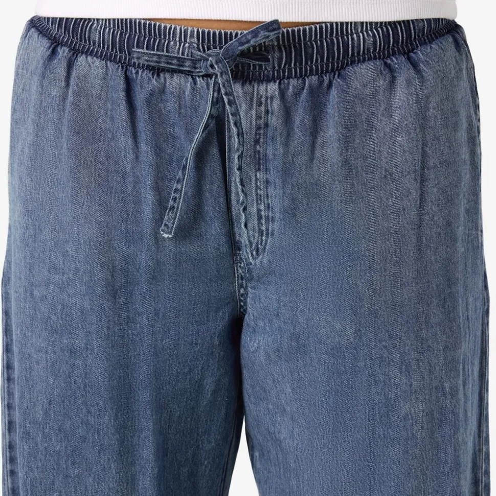 Noisy May Enza Dame Bukser - Medium Blue Denim