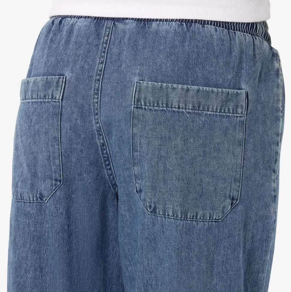 Noisy May Enza Dame Bukser - Medium Blue Denim