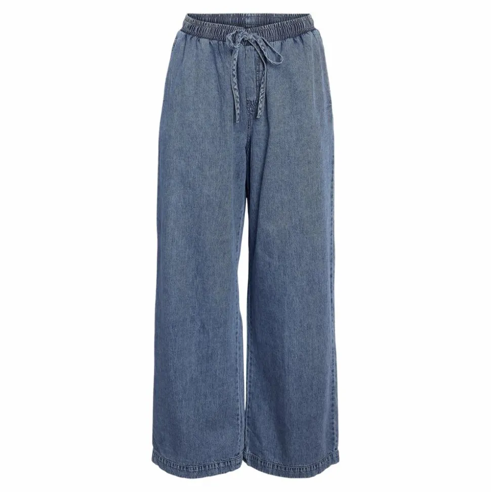 Noisy May Enza Dame Bukser - Medium Blue Denim