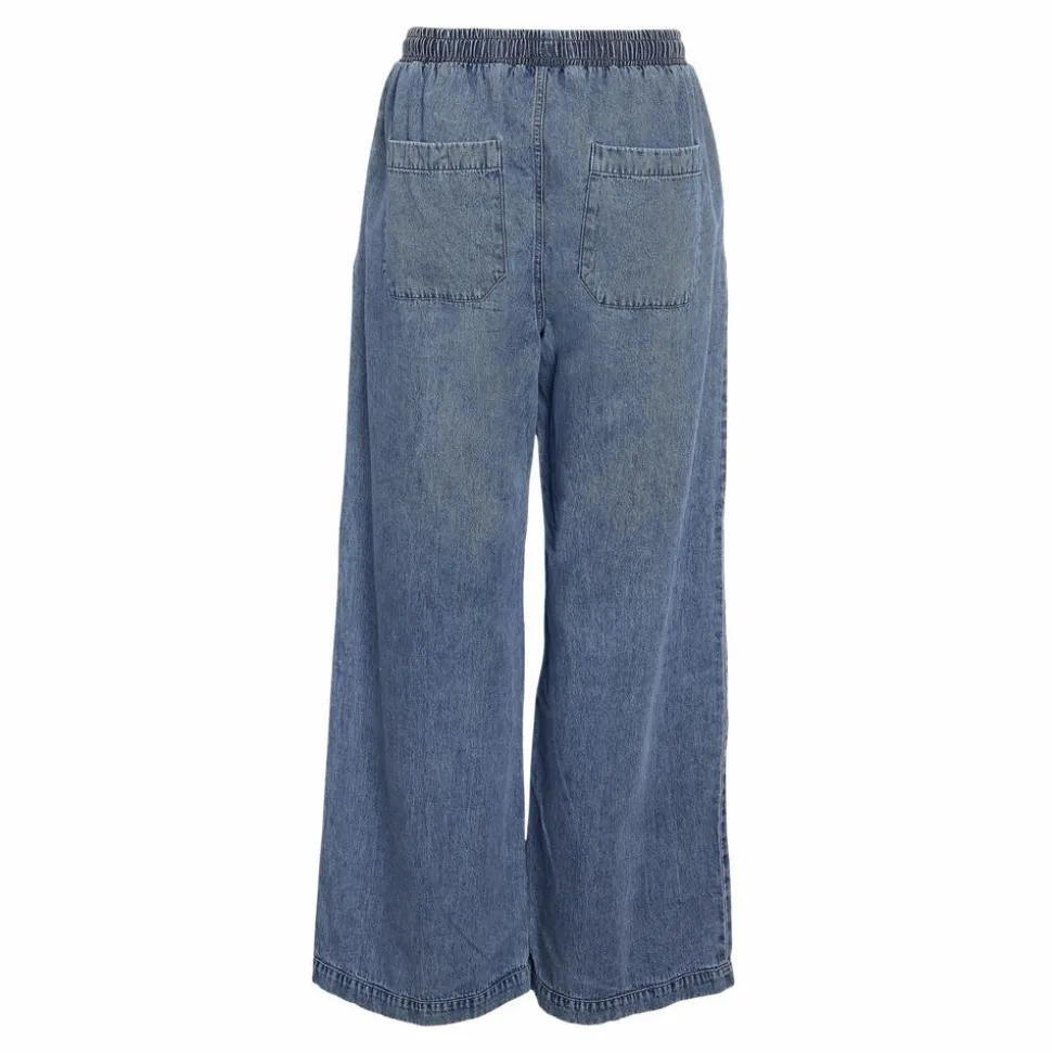 Noisy May Enza Dame Bukser - Medium Blue Denim