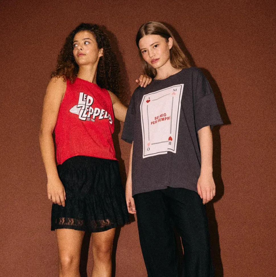 Noisy May Ida Dame T-shirt - Obsidian