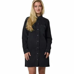 Noisy May Signe Dame Kjole - Black Denim