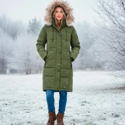Nordic Project 18 Artemis Dame Vinterjakke m. BIONIC-FINISH® ECO coating - Sea green