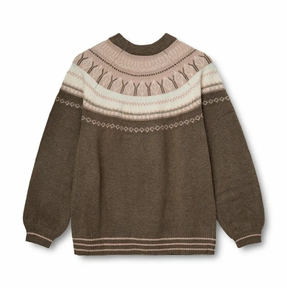 Nordic Project 18 Dame Striktrøje - CHOCOLATE BROWN