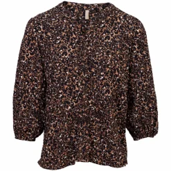 Ofelia Dame Skjorte - Brown Combi