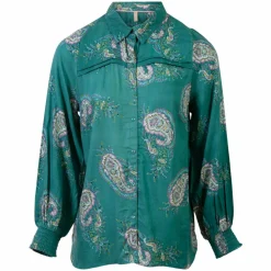 Ofelia Dame Skjorte - Green Combi