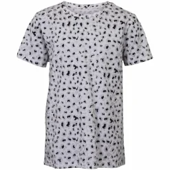 Queenz Doka Pige T-shirt m. glimmer - P2 AOP Leo Grey