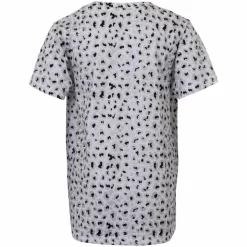 Queenz Doka Pige T-shirt m. glimmer - P2 AOP Leo Grey
