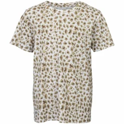 Queenz Doka Pige T-shirt m. glimmer - P2 AOP Leo Brown