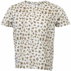 Queenz Doka Pige T-shirt m. glimmer - P2 AOP Leo Brown