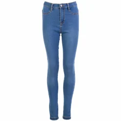 Queenz Grace Pige Jeans - M. Light Blue Denim