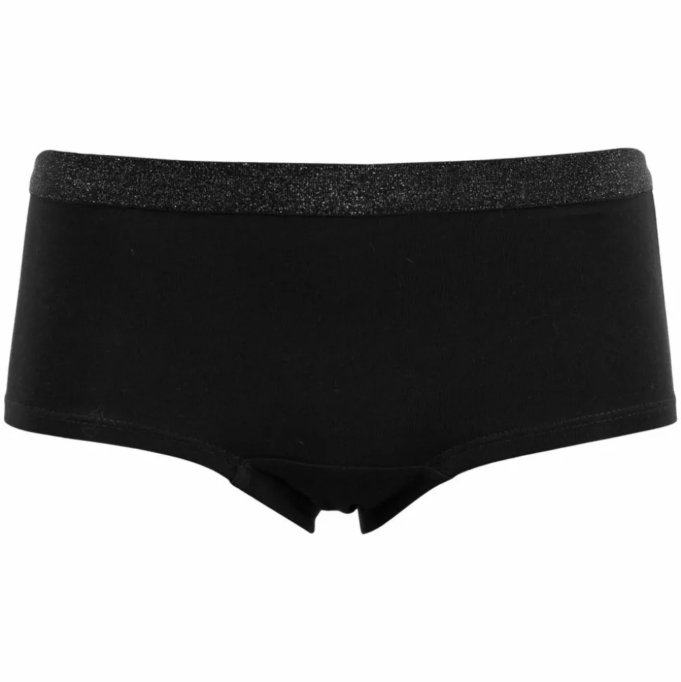 Queenz Uno Pige Trusser m. glimmer - Black