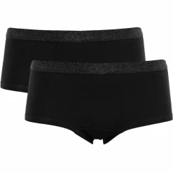 Queenz Uno Pige Trusser m. glimmer - Black