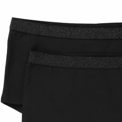 Queenz Uno Pige Trusser m. glimmer - Black