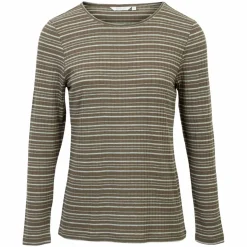 Sirup Dame Langærmet t-shirt - Stone gray/grey melange combo