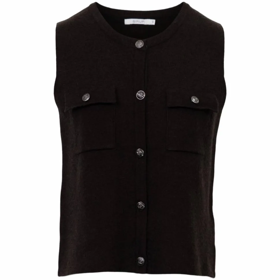 Sirup Dame Strikvest - Seal Brown