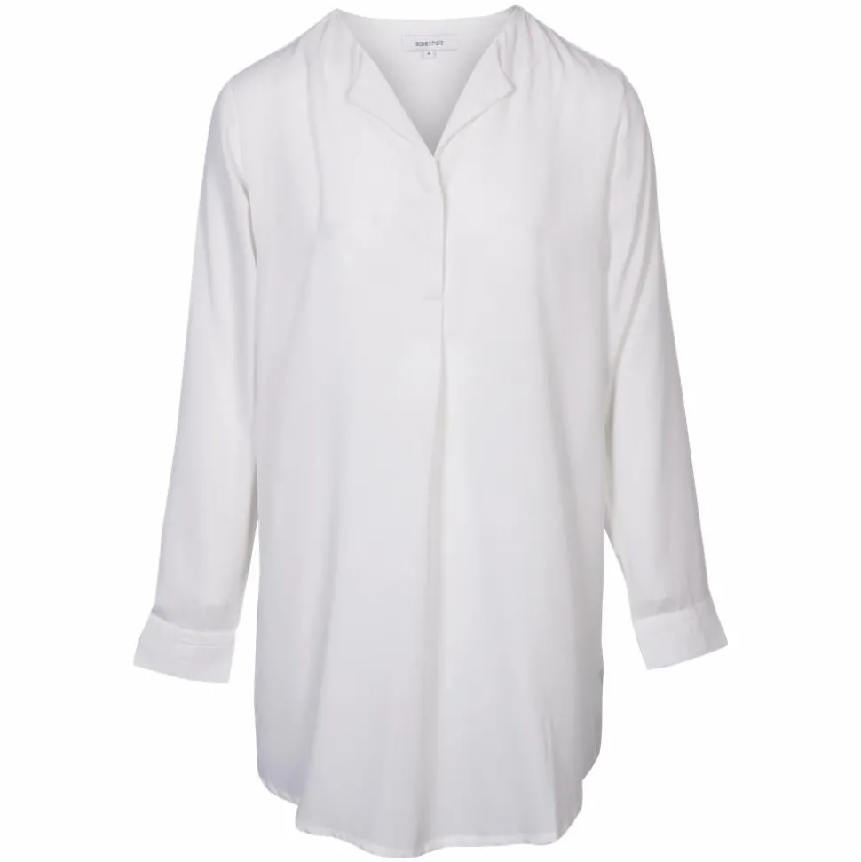 Steenholt Clara Dame Kjole Plus Size - Bright White