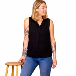 Steenholt Clara Dame Top - Jet Black