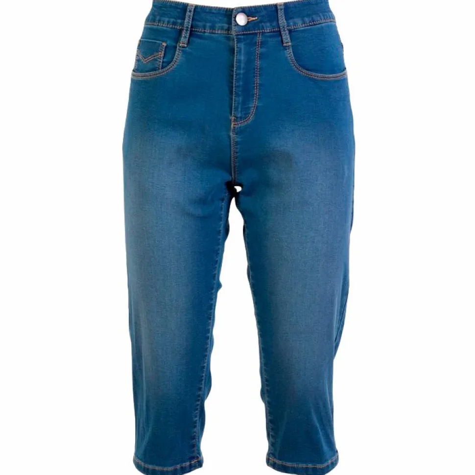Steenholt Grace Dame Capri - M. Light Blue Denim