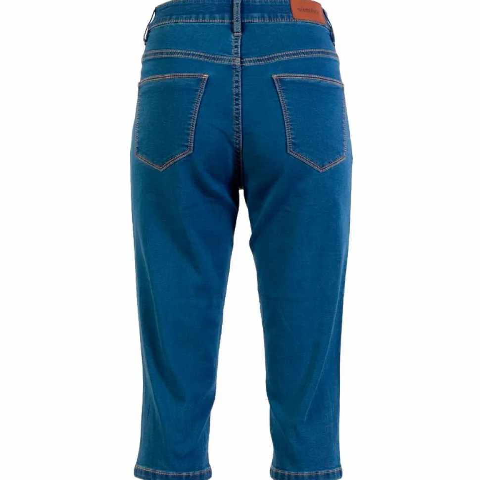 Steenholt Grace Dame Capri - M. Light Blue Denim