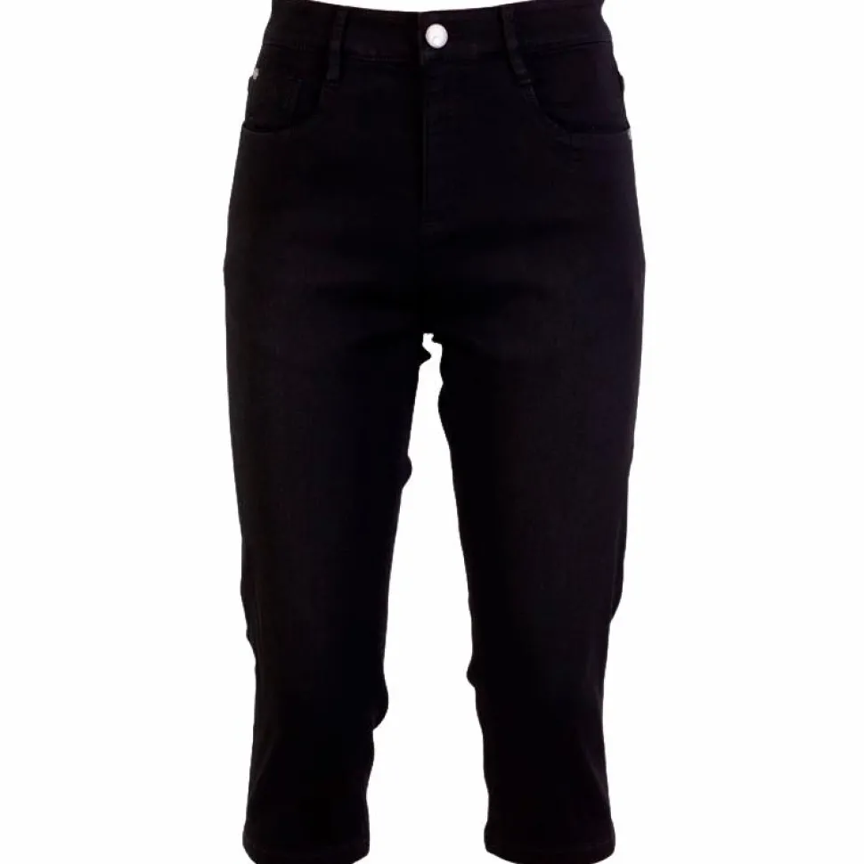 Steenholt Grace Dame Capri - Black Denim