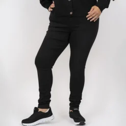 Steenholt Grace Dame Jeans m. stretch Plus Size - Black