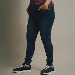Steenholt Grace Dame Jeans m. stretch Plus Size - Navy