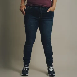 Steenholt Grace Dame Jeans m. stretch Plus Size - Navy