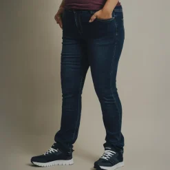 Steenholt Grace Dame Jeans m. stretch Plus Size - Blue Denim