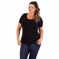 Steenholt Harmony Dame T-shirt Plus Size - Black