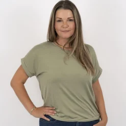 Steenholt Joan Dame T-shirt Plus Size - Tea